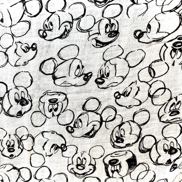 NWOT 🆕 Aden & Anais Mickey Swaddle Blanket Muslin Cloth, Mickey Sketch Art - Picture 7 of 11